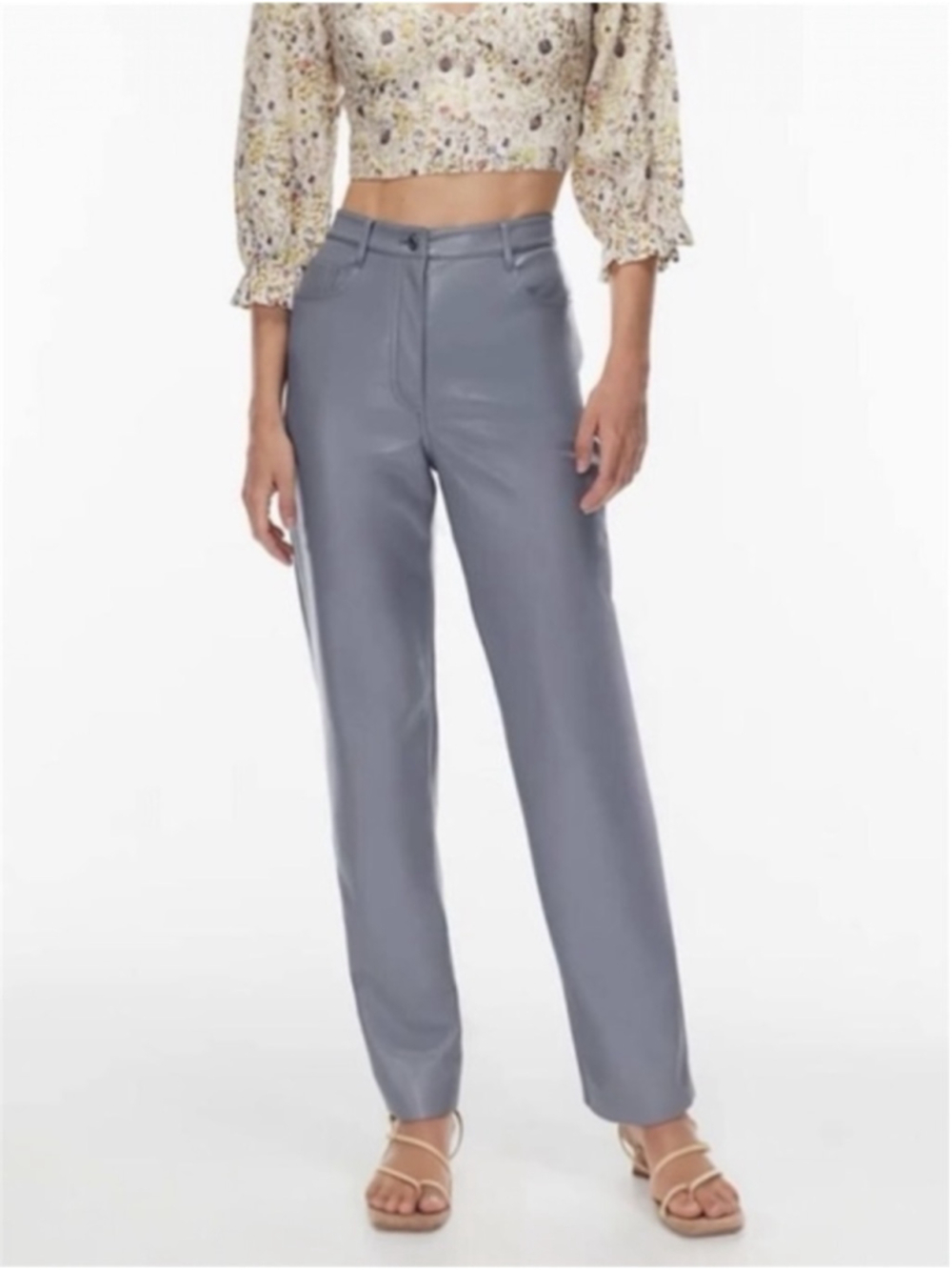 Wilfred The Melina™ Pant Marble Grey Size 4 Aritzia Vegan Leather